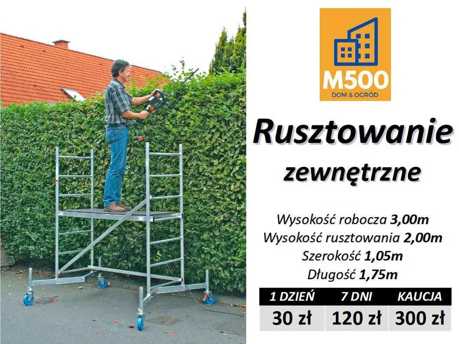 RUSZTOWANIE do wnętrz 4m aluminiowe lekkie jezdne wypożyczę wynajem
