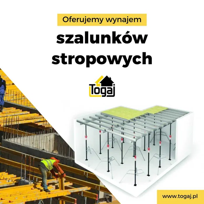 Wynajem podpory stropowe pionujące zaciski blaty dźwigary ankry ściągi