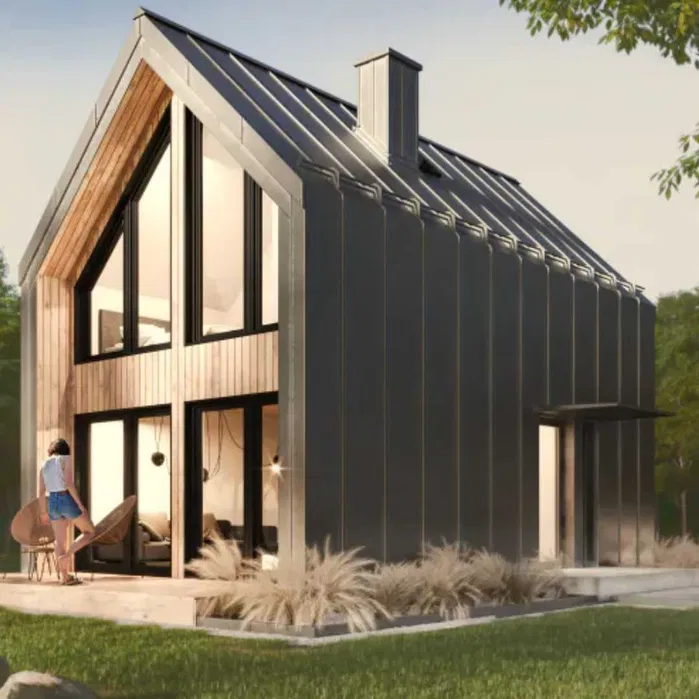 Dom drewniany, szkieletowy, całoroczny,domek letniskowy L302 PLUS 40m2