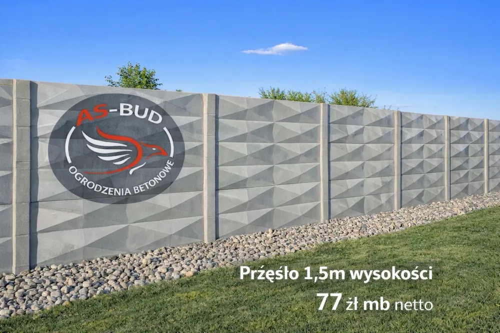 ogrodzenia betonowe dwustronne 67 zł metr bieżący -1,5 m wysokości