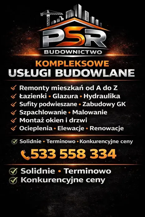 Usługi budowlane/ wykończenie wnętrz