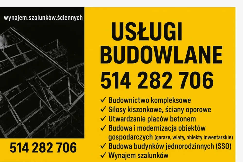 Budowy silosów utwardzanie placów betonem budowy obór szamb