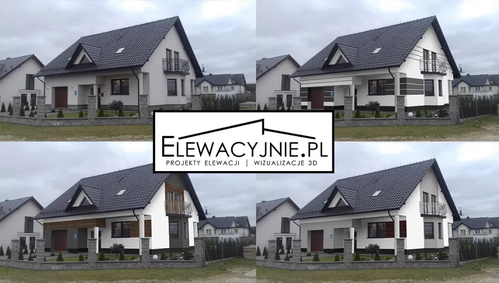 Projekt elewacji domu / Projekty budynku / wizualizacje 3D fasad