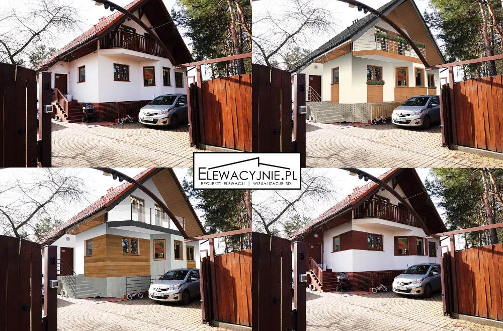 Projekt elewacji domu / Projekty budynku / wizualizacje 3D fasad