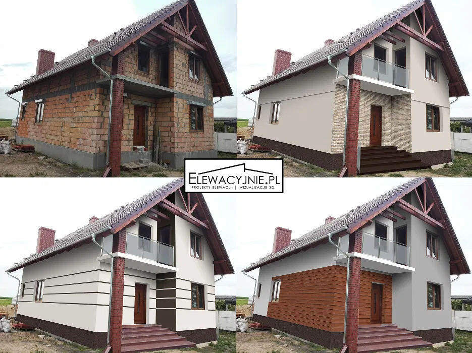 Projekt elewacji domu / Projekty budynku / wizualizacje 3D fasad