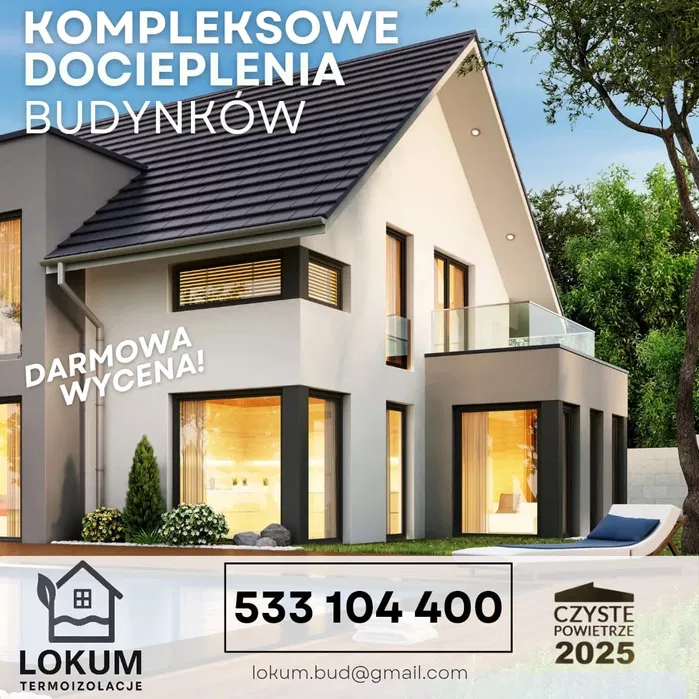 Docieplenia budynków, elewacje, audyt, ocieplenia, tynki wolne terminy