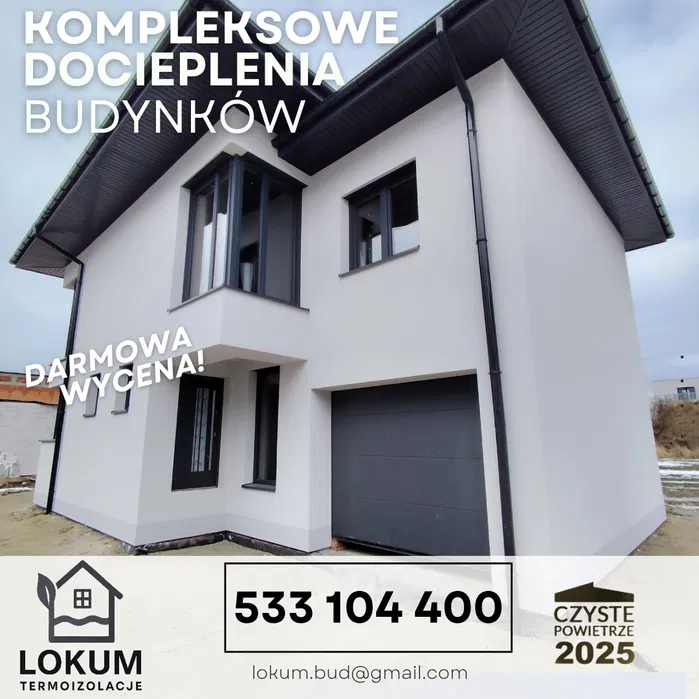 Docieplenia budynków, elewacje, audyt, ocieplenia, tynki wolne terminy