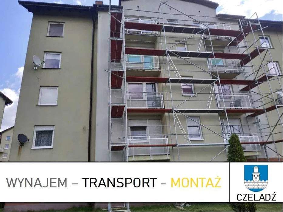 WYNAJEM Chorzów - Rusztowanie elewacyjne fasadowe | Transport Montaż