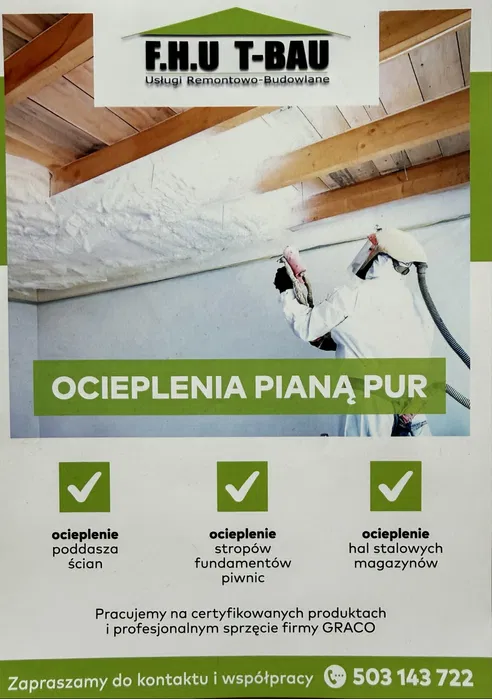 Ocieplemia poddaszy, fundamentow, piwnic