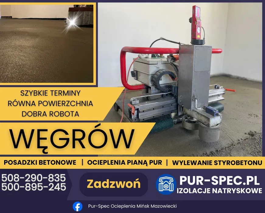 Wolne Terminy 2025 Posadzki Betonowe, Ocieplenia Pianą PUR, Styrobeton