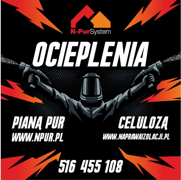 Izolacja pianą PUR i celulozą Mazowieckie – ocieplanie poddaszy | NPUR