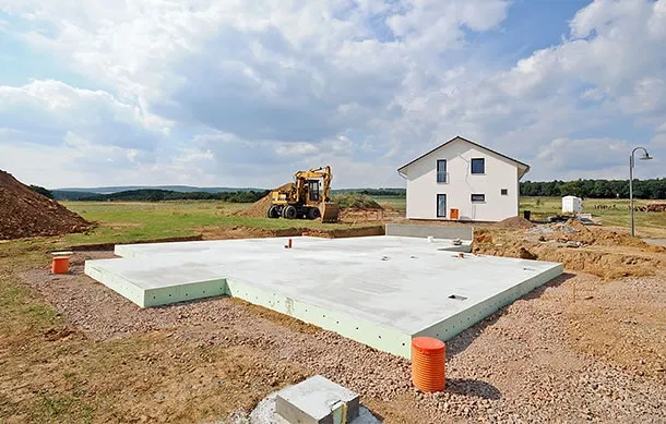 Płyty fundamentowe, PROJEKT, Wykonanie, ciepła płyta fundamentowa