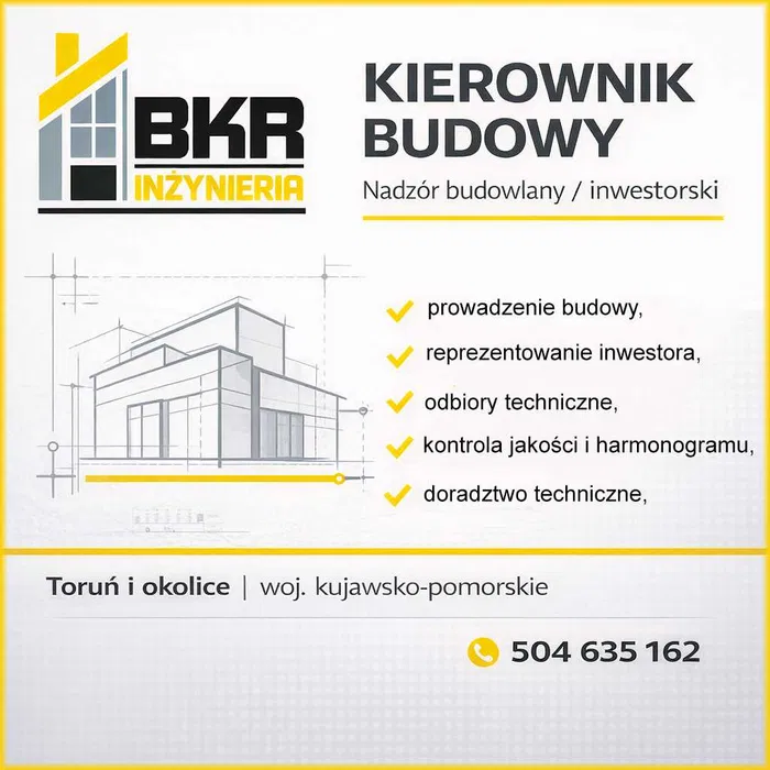 Kierownik budowy – nadzór nad realizacją, odbiory mieszkań, doradztwo