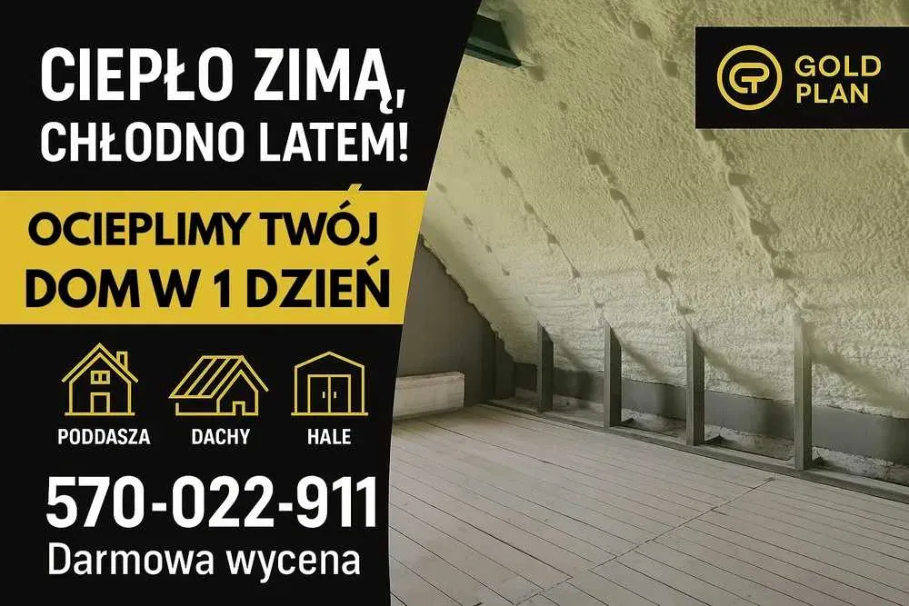 Od 55 zł Ocieplenia pianką PUR, Piana, izolacja poddasza - wieszaki
