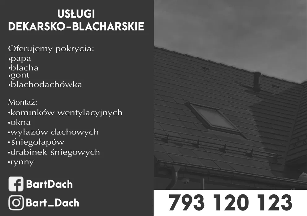 Usługi dekarskie, dekarz Częstochowa i okolice WOLNE TERMINY LUTY
