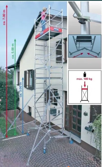 Wynajmujemy rusztowania aluminiowe Krause ClimTec