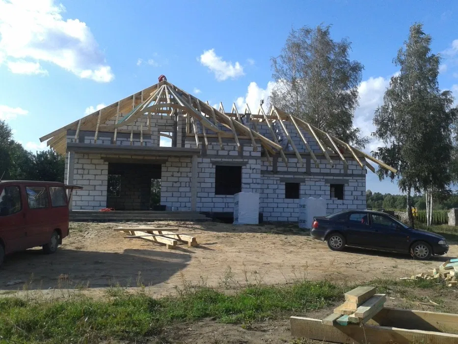 Więźby dachowe, Domy szkieletowe, Dom z bala, Więźba dachowa, Dachy
