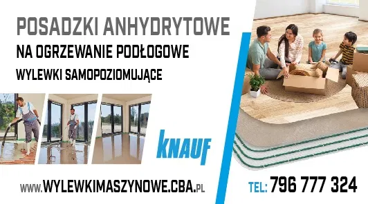 Wylewki MASZYNOWE, Styrobeton, ANHYDRYTOWE, Posadzki