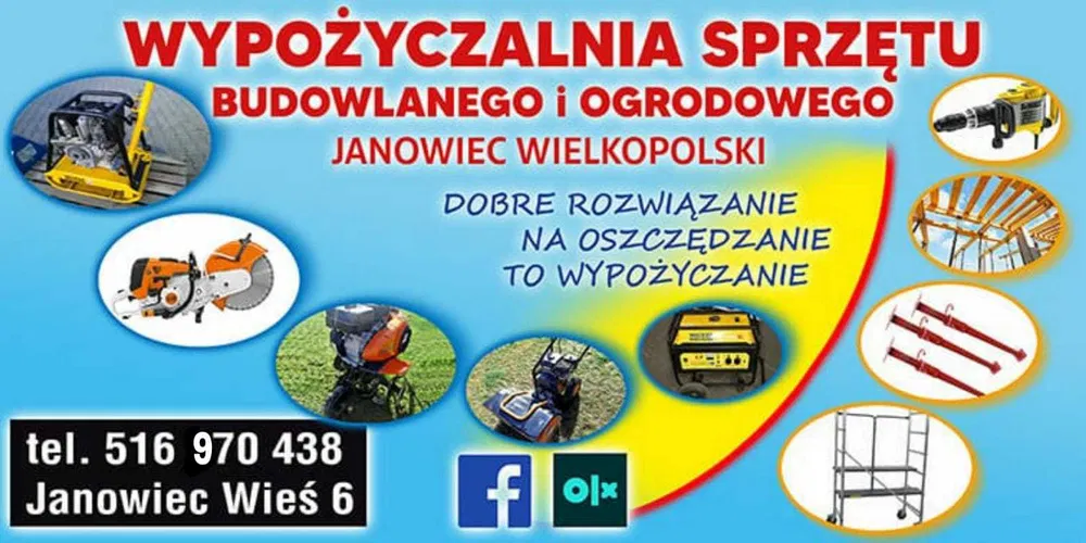 Wypożyczalnia sprzętu budowlanego i ogrodowego, rusztowania i stemple