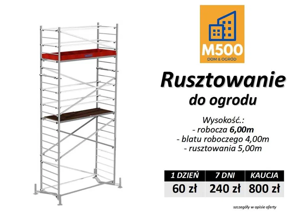 Wypożyczę RUSZTOWANIE do ogrodu 5m wynajmę wynajem ogrodowe