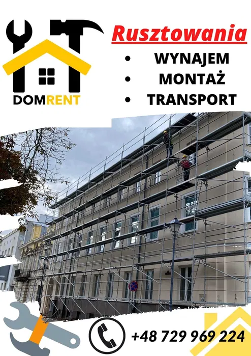 Rusztowanie elewacyjne fasadowe modułowe wynajem montaż TANIO